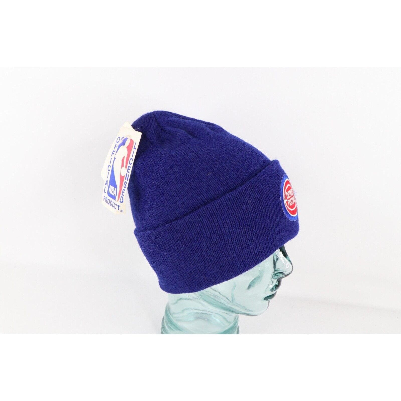 Vintage NOS Vintage 90s Detroit Pistons Basketball Wool Beanie Hat Size ONE SIZE - 2 Thumbnail