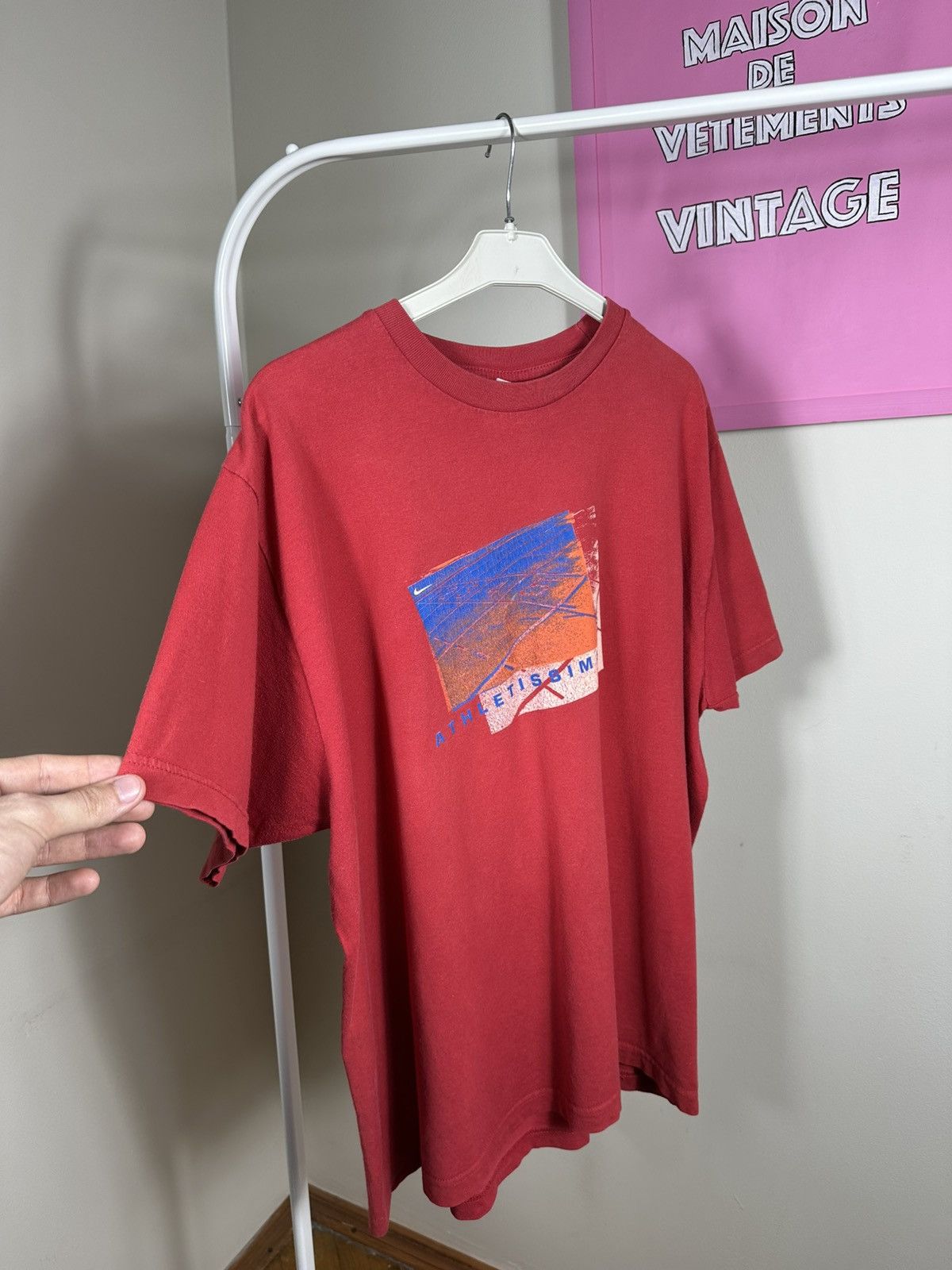Nike Nike Athletissima 2001 Vintage T Shirt Swoosh Promo Printed Size US M / EU 48-50 / 2 - 12 Thumbnail