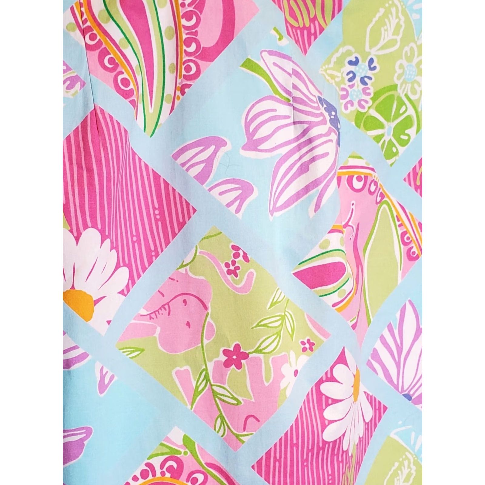 Lilly Pulitzer VINTAGE Lilly Pulitzer White Label Shift Dress Floral Patchwork Women's Size M Size M / US 6-8 / IT 42-44 - 3 Thumbnail