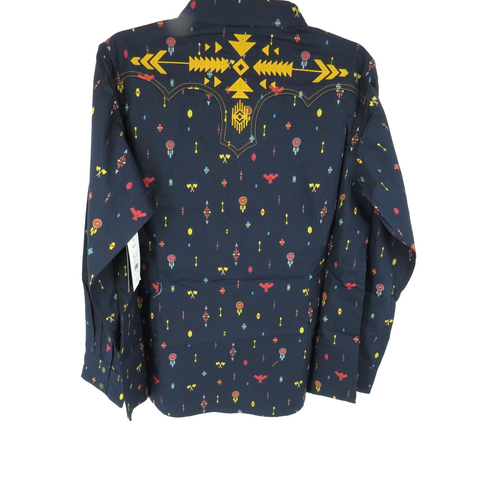 Ariat Ariat Womens Real Dakota Snap Long Sleeve Western Shirt Navy Size XL / US 12-14 / IT 48-50 - 4 Thumbnail