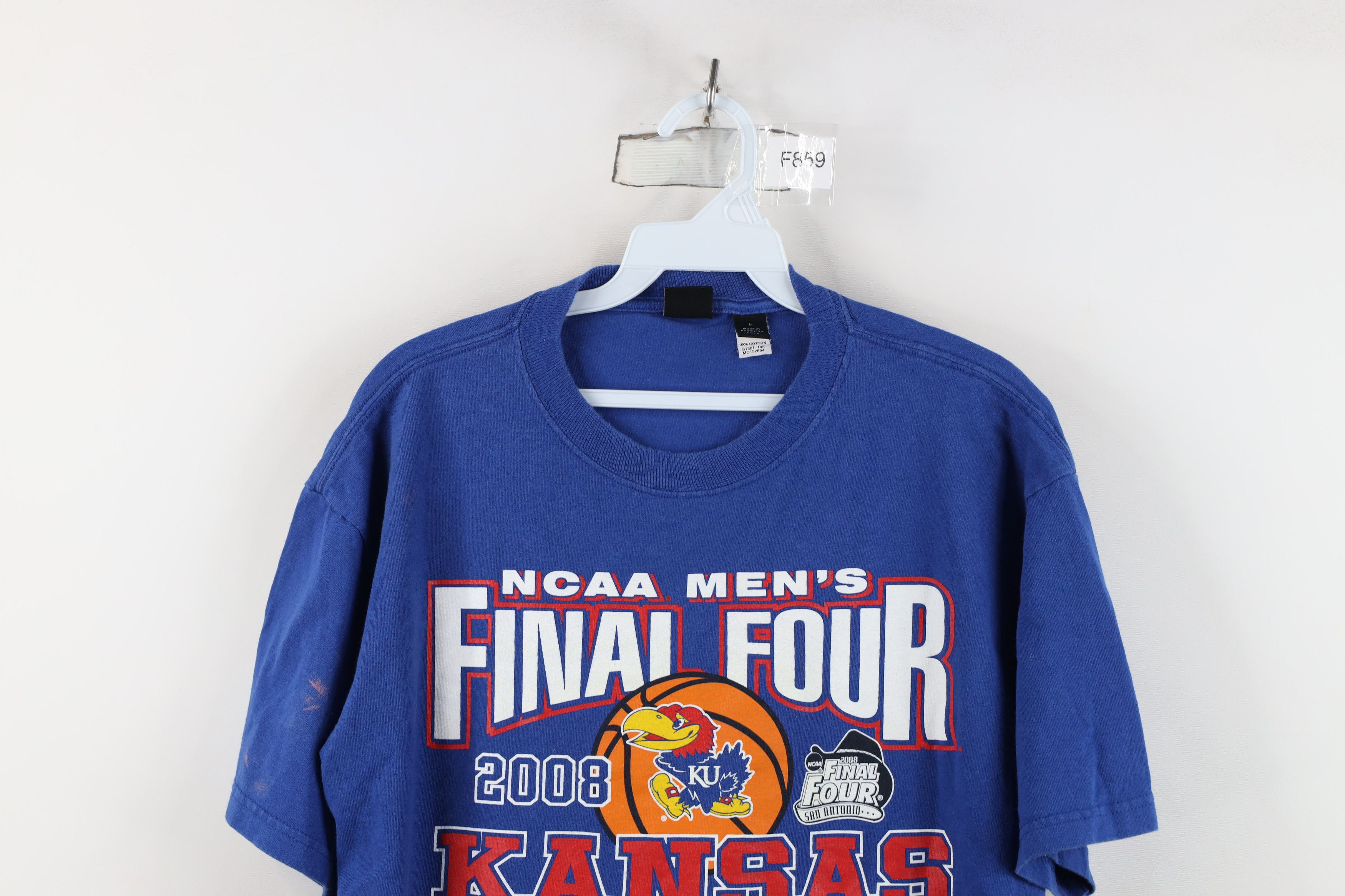 Vintage Vintage Y2K 2008 Final Four University of Kansas T-Shirt Size US L / EU 52-54 / 3 - 2 Thumbnail