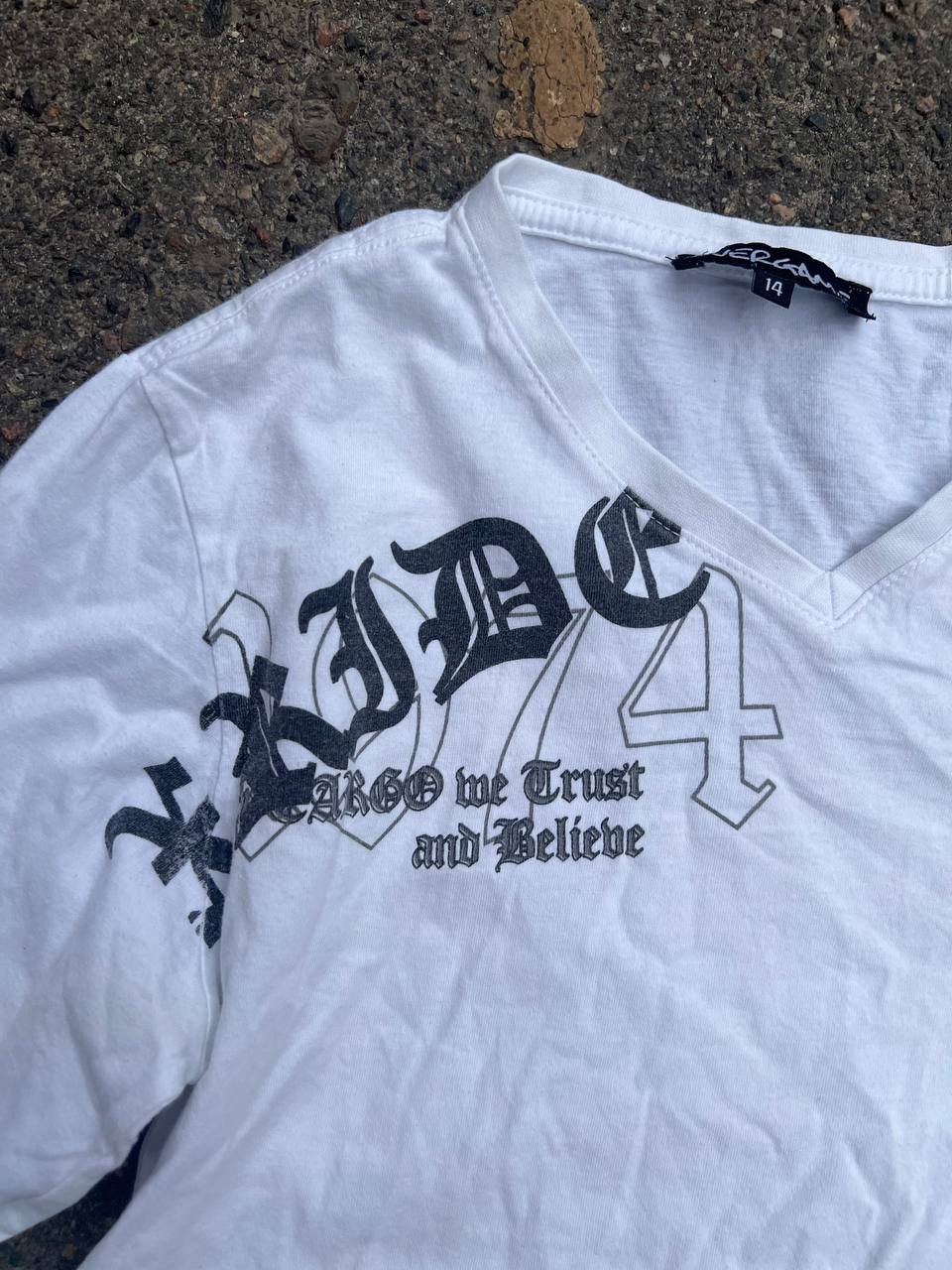Japanese Brand × Vintage Vintage Y2K Overgame gothic Print Avantgarde Long Sleeve Size XL / US 12-14 / IT 48-50 - 3 Thumbnail