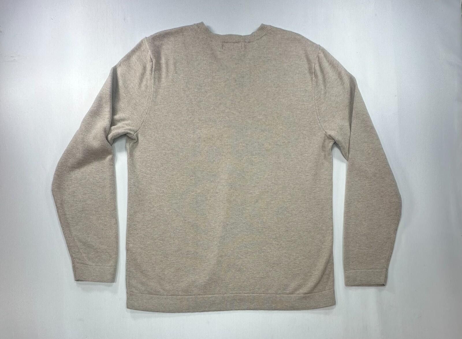 Banana Republic Banana Republic 100% Cotton V-Neck L/S Sweater Brown Men M Size US M / EU 48-50 / 2 - 2 Thumbnail