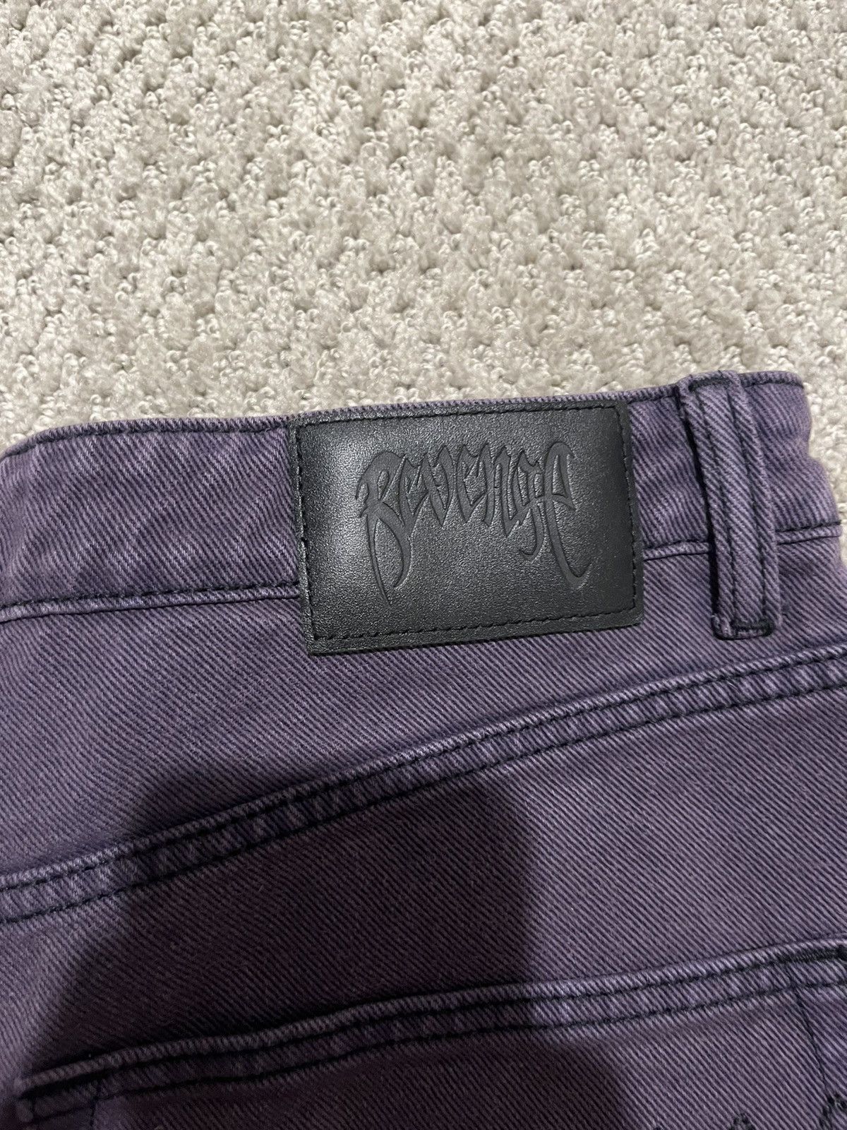 Revenge Spike Cross Embroidered Revenge Jeans Death Note Purple Size US 32 / EU 48 - 5 Thumbnail