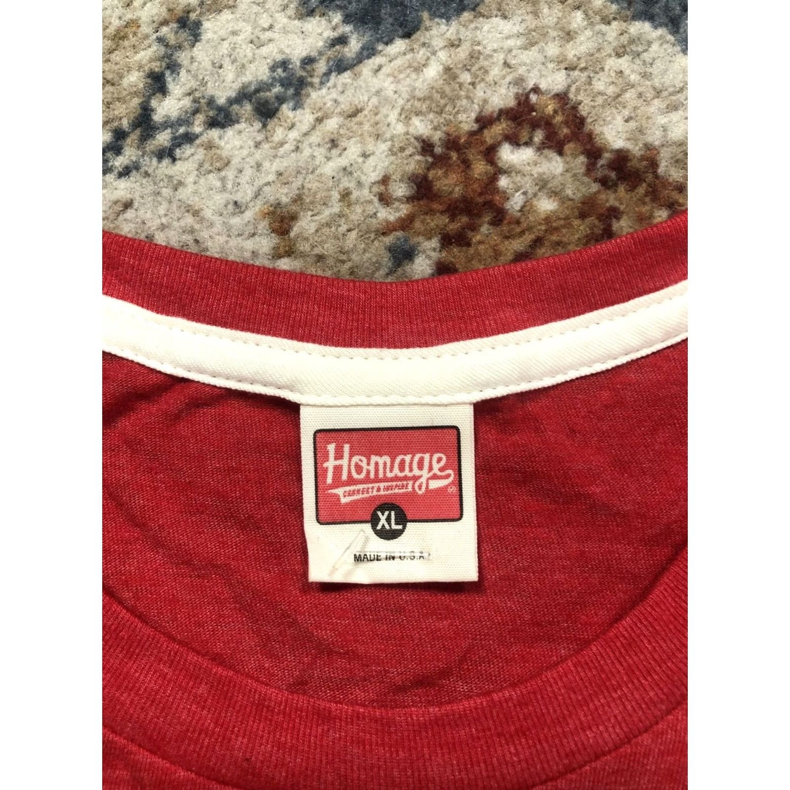 Logo 7 Homage Shirt Mens XL Red Graphic Tee Ohio Logo Crew Neck Size US XL / EU 56 / 4 - 7 Thumbnail