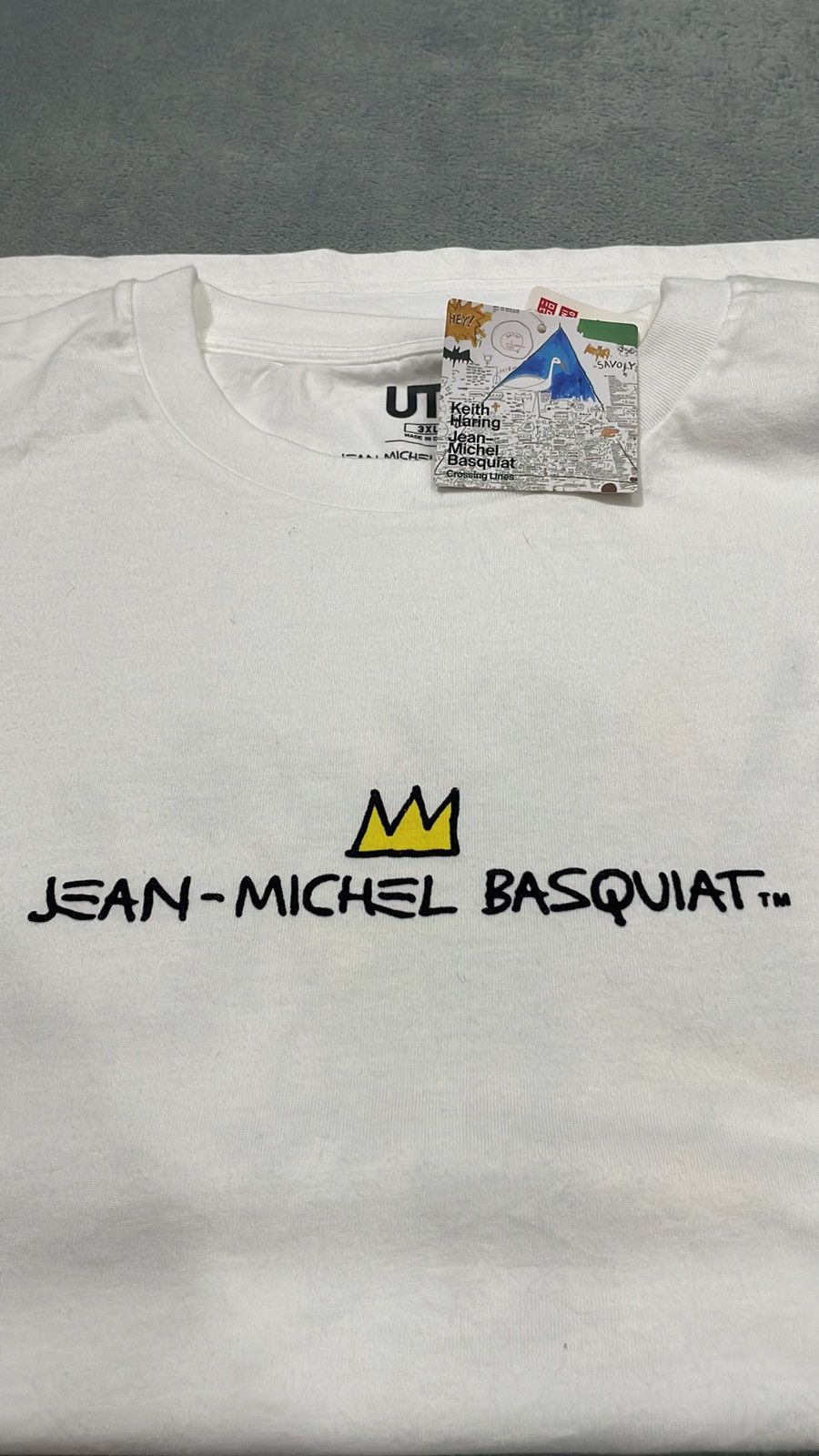 Jean-Michel Basquiat × Uniqlo RARE JEAN MICHEL BASQUIAT x KEITH HARING ART DESIGN Size US XXL / EU 58 / 5 - 12 Thumbnail