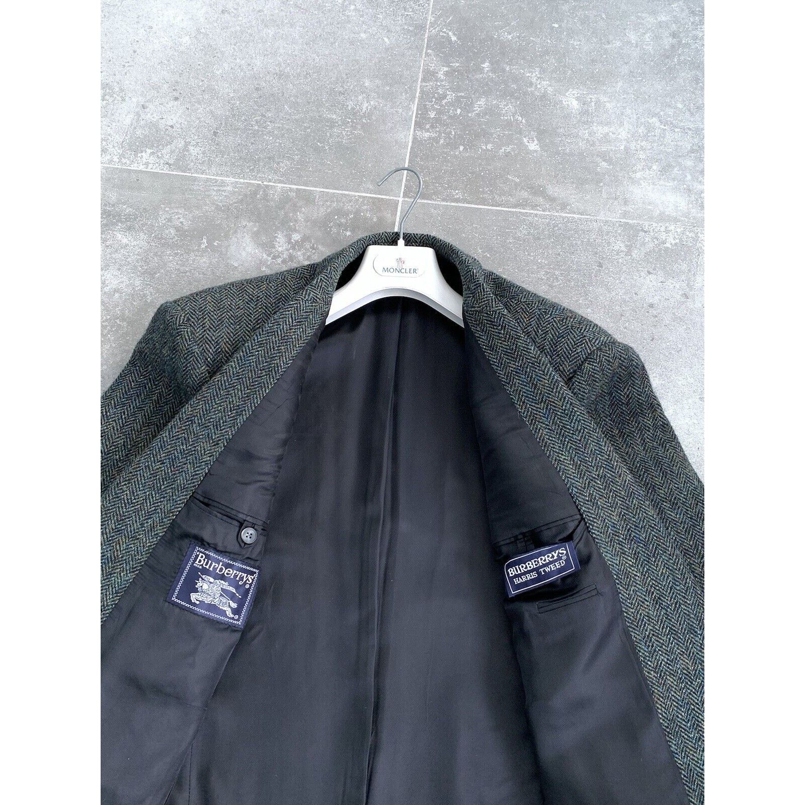 Burberry × Harris Tweed Men's BURBERRYS' HARRIS TWEED Sport Blazer Jacket Coat EU 52 Size 52R - 16 Thumbnail