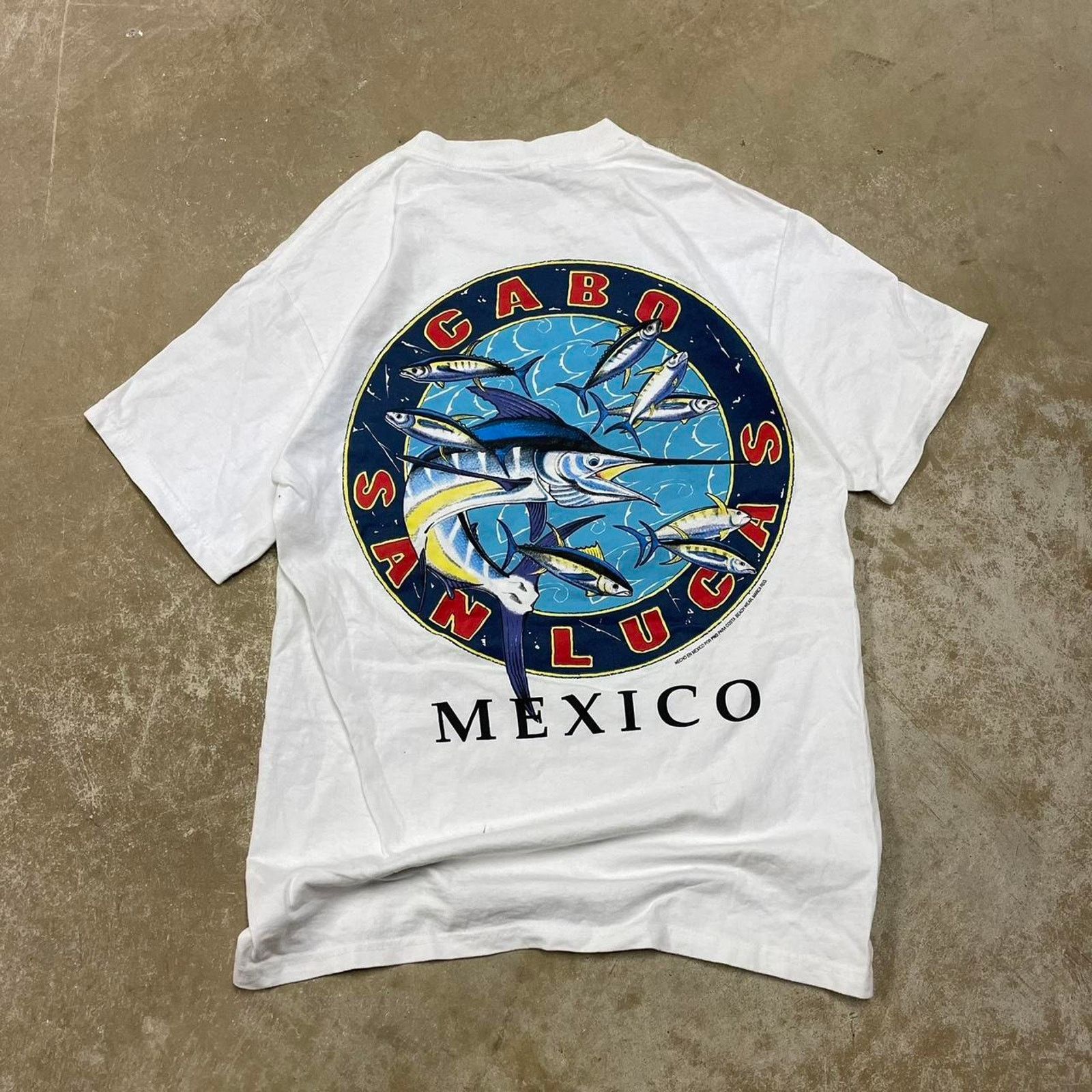 Hanes 90s Cabo San Lucas Mexico white cotton tee Size small Size US S / EU 44-46 / 1 - 1 Thumbnail