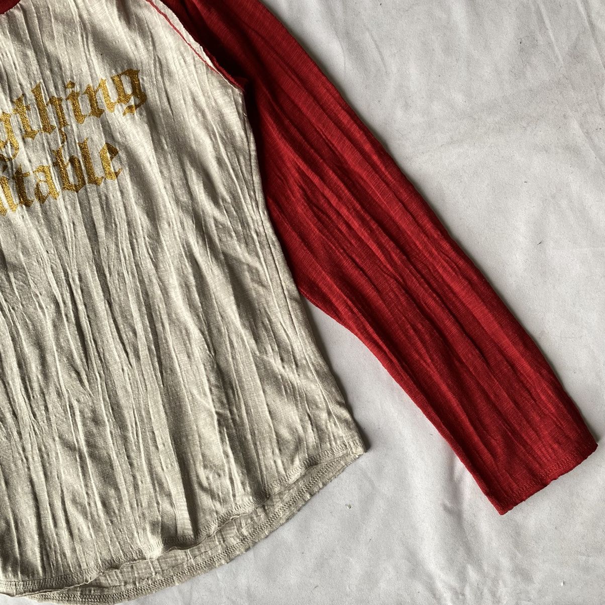 If Six Was Nine × Japanese Brand × Le Grande Bleu (L.G.B.) Japanese Poem Everything Suitable Distressed Long Sleeve Tee Size US M / EU 48-50 / 2 - 6 Thumbnail