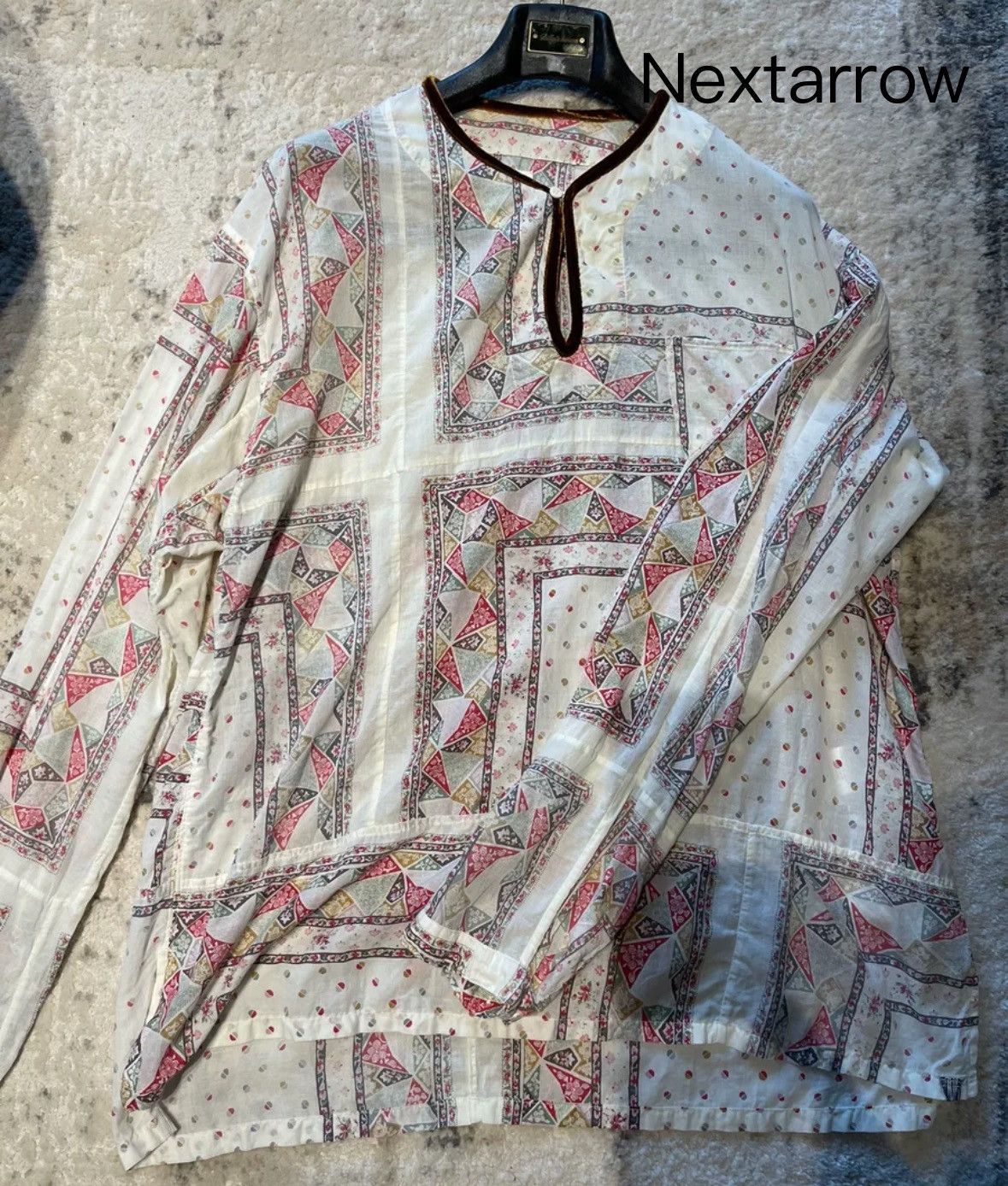 Visvim Visvim 2021SS TUNIC P.O PATCHWORK (N.D) Cashew Flower Shirt Size US XXL / EU 58 / 5 - 1 Thumbnail