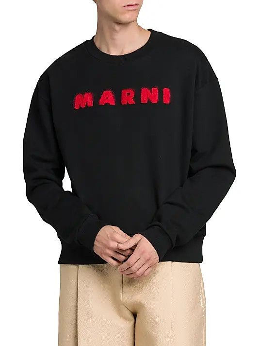 Marni o1f1d3z0326 Crewneck Sweatshirt in Black Size US XL / EU 56 / 4 - 3 Thumbnail