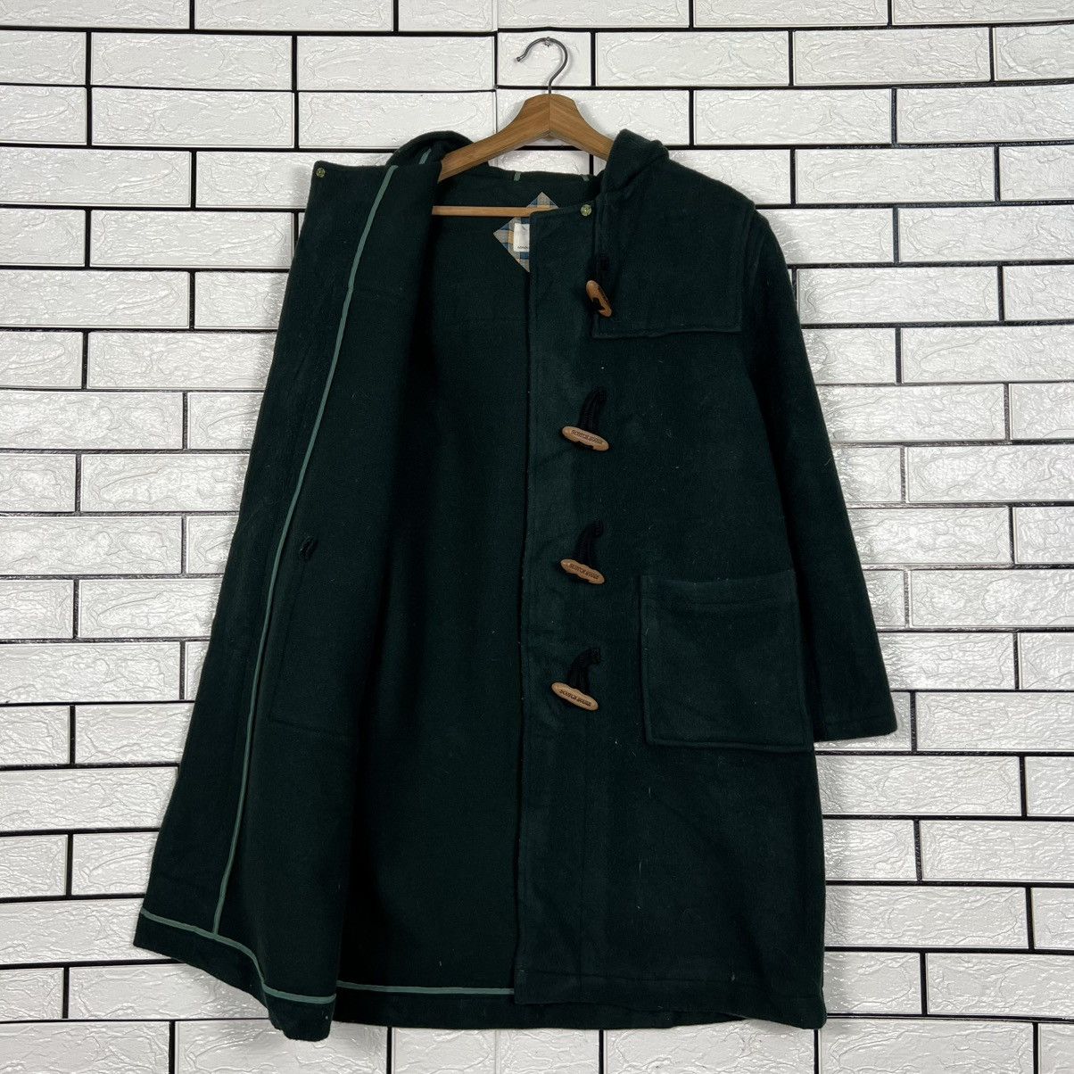 Vintage THE SCOTCH HOUSE Green Hooded Duffle Coat #4140-C189 Size US L / EU 52-54 / 3 - 9 Thumbnail