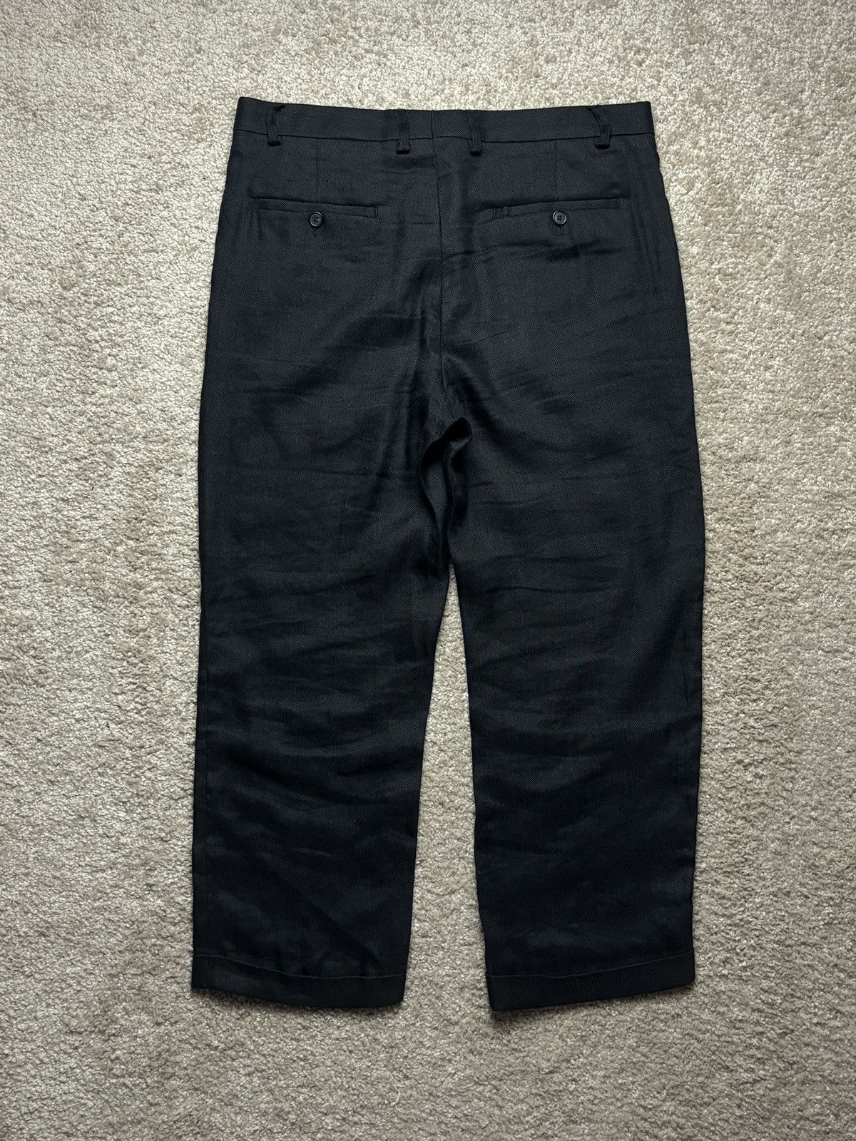 Jacquemus Jacquemus „le gadjo” black linen blend pants trousers Size US 34 / EU 50 - 6 Thumbnail
