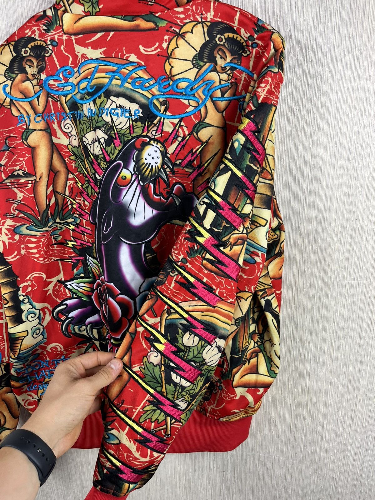 Ed Hardy Vintage Ed Hardy Christian Audigier zip y2k hoodie sexy girl Size US M / EU 48-50 / 2 - 19 Thumbnail