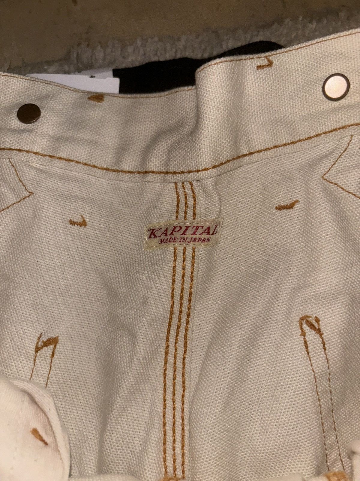 Kapital KAPITAL Lumber Tapered Embroidered Canvas Trousers white Size US 30 / EU 46 - 18 Thumbnail