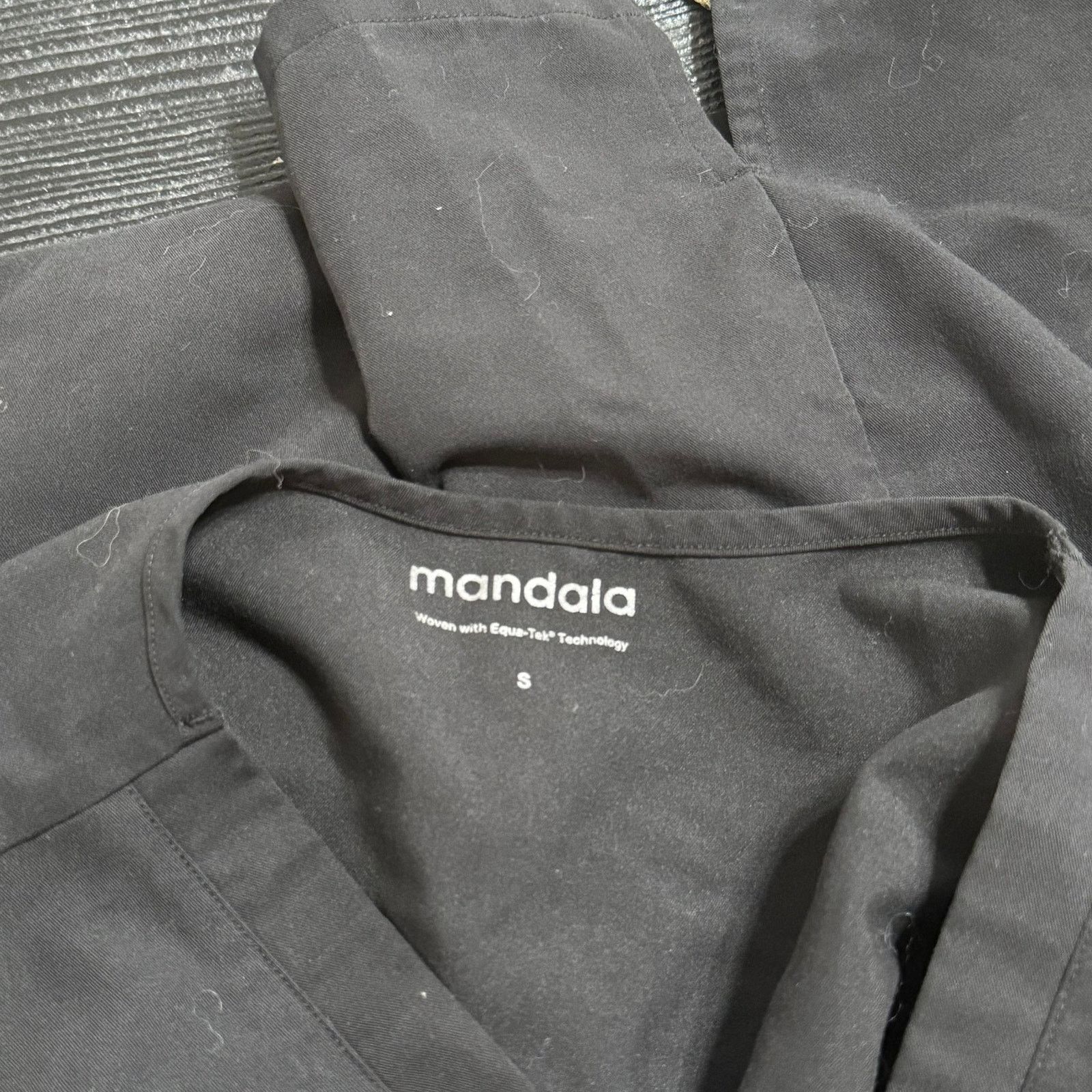 Other Mandala Black V-Neck Scrub Top | Sz S Size S / US 4 / IT 40 - 6 Thumbnail