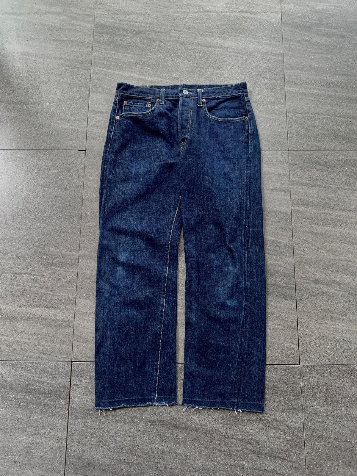 Kapital FREE TAX! Cropped Raw Hemmed Denim Jeans Size US 31 - 2 Thumbnail