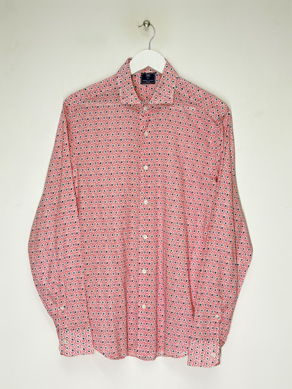 Fedeli Fedeli for Bongenie Grieder Luxury All Over Print Shirt Size US L / EU 52-54 / 3 - 1 Thumbnail