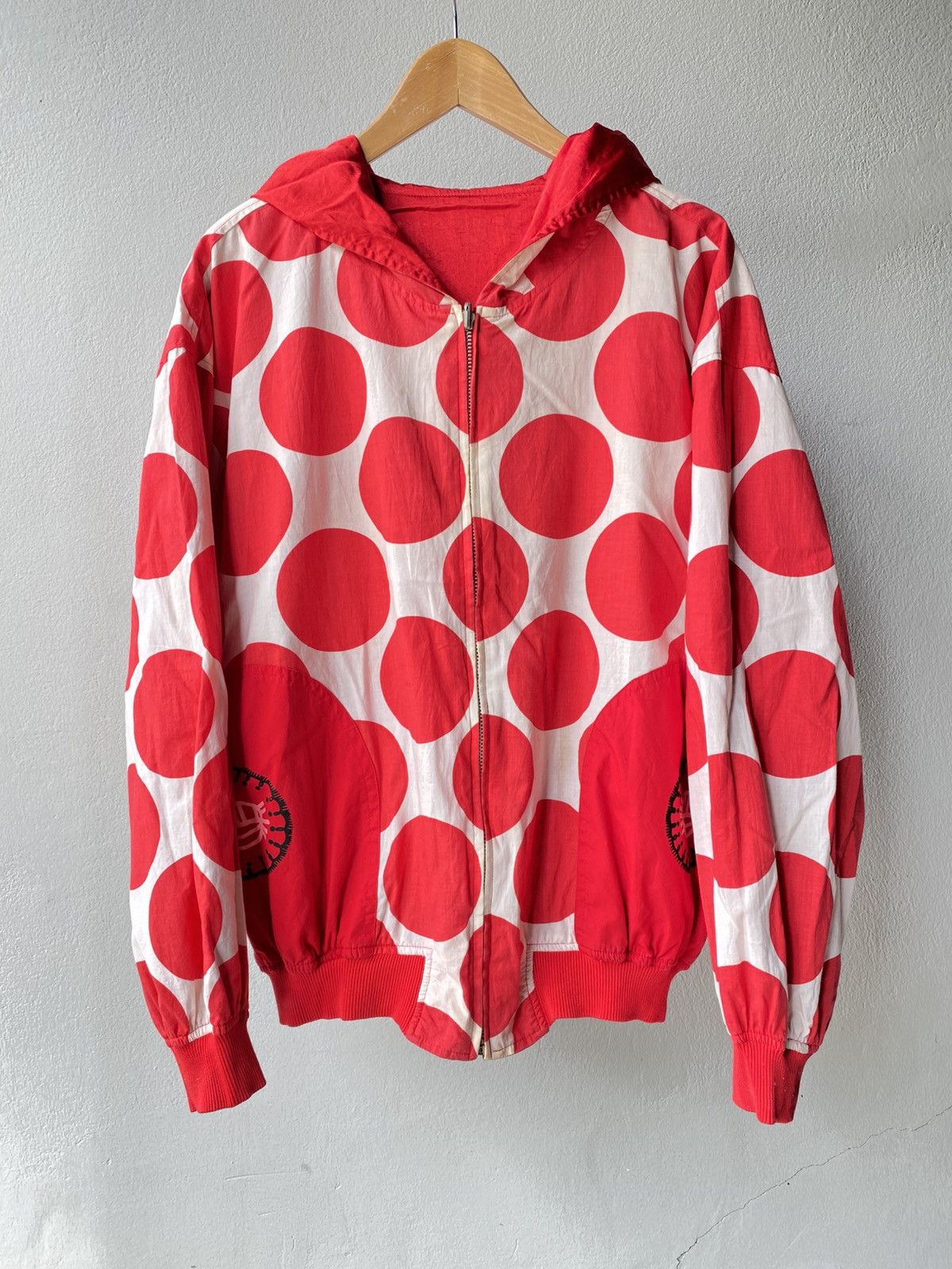 MICHIKO Red Reversible Hoodie Jacket