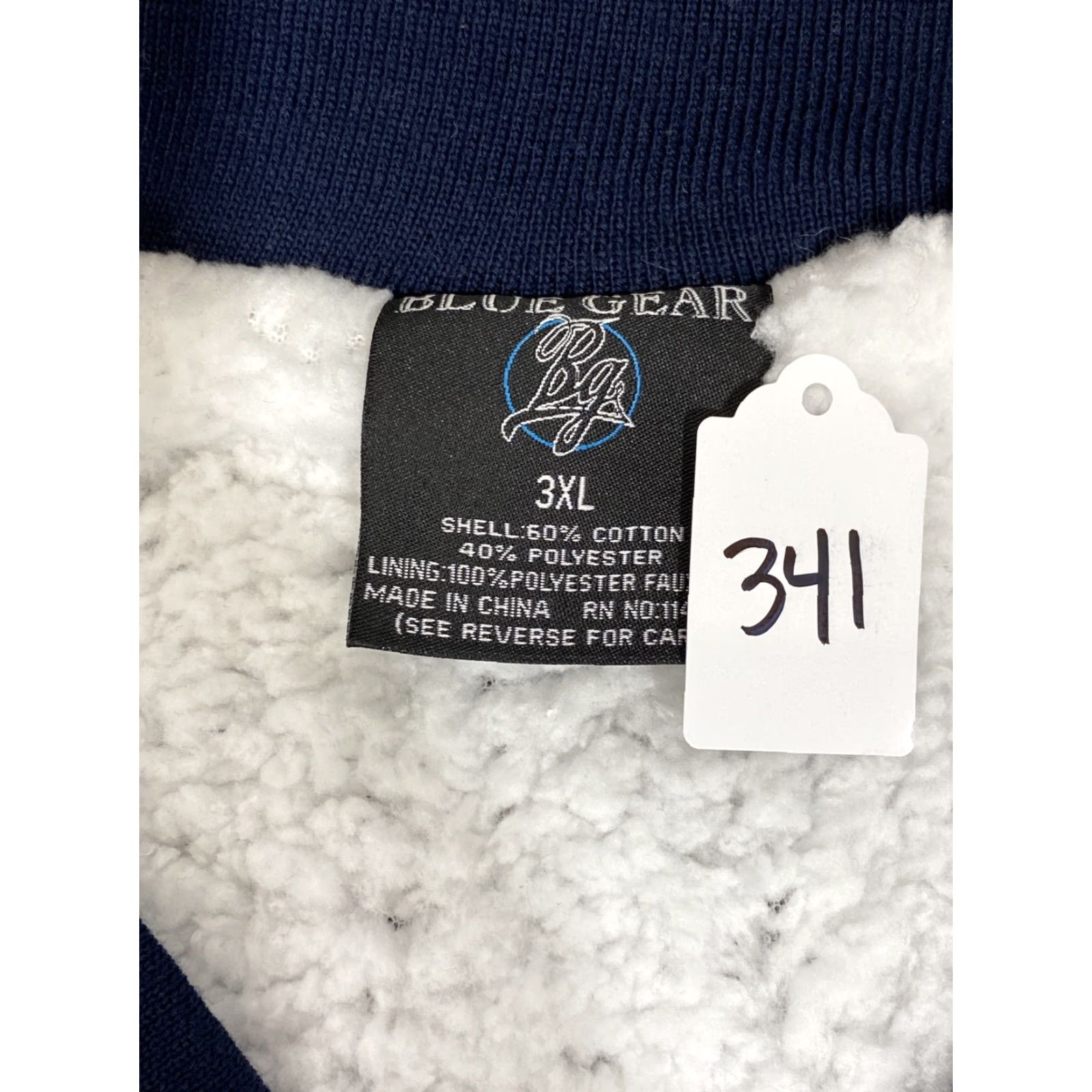 Vintage Gear Jacket Mens Varsity Style NWT Size 3XL Blue Gray White #341 Size US XXL / EU 58 / 5 - 3 Thumbnail