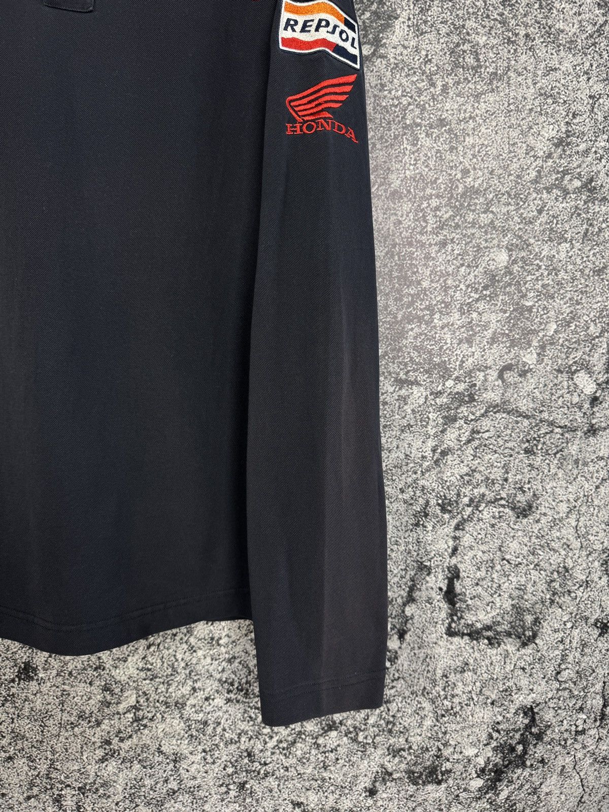 Honda Vintage Honda Racing Long Sleeve Polo Shirt Pepsol Gas Sz L Size US L / EU 52-54 / 3 - 5 Thumbnail