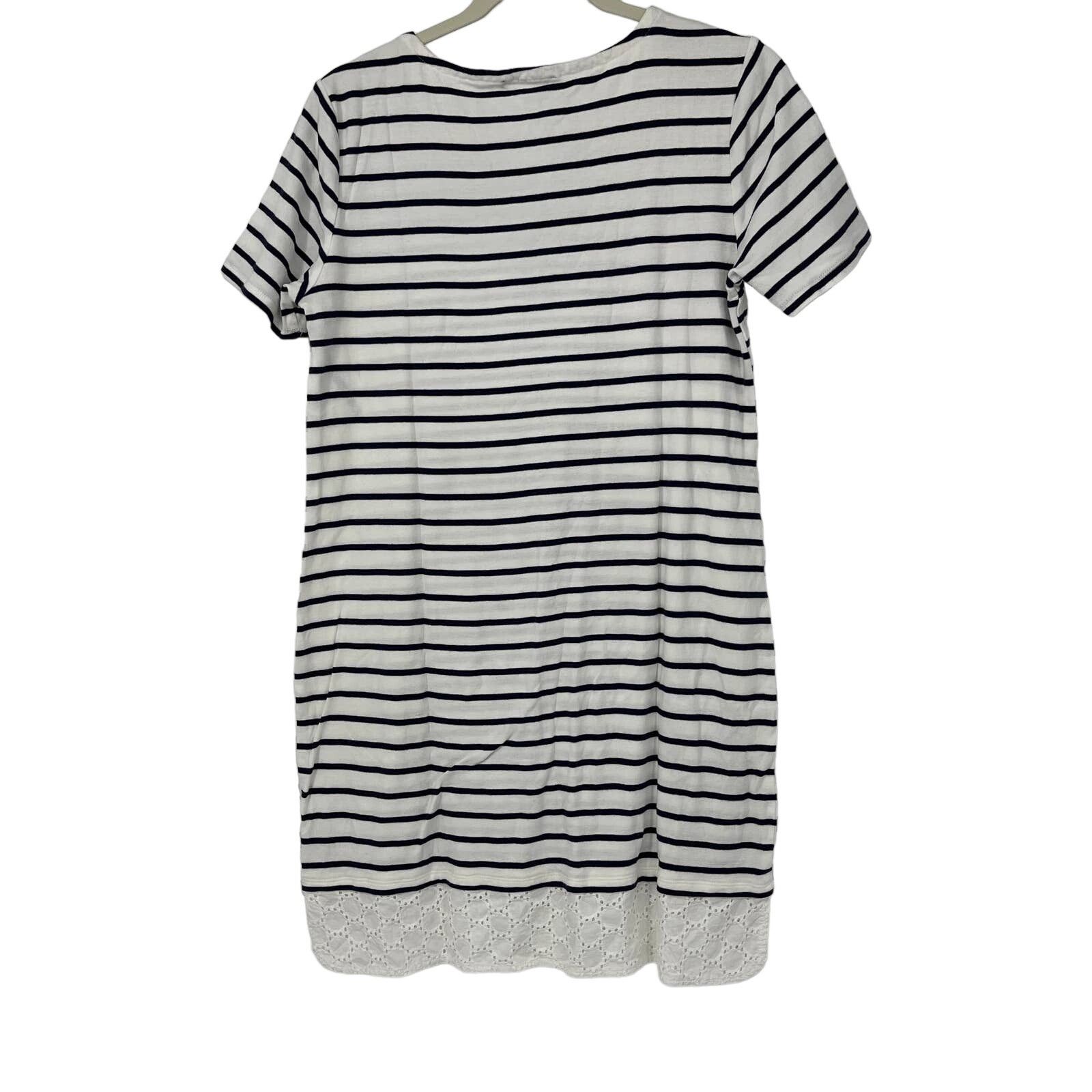 Tommy Hilfiger TOMMY HILFIGER Navy Blue White Striped Dress Large Size L / US 10 / IT 46 - 2 Thumbnail
