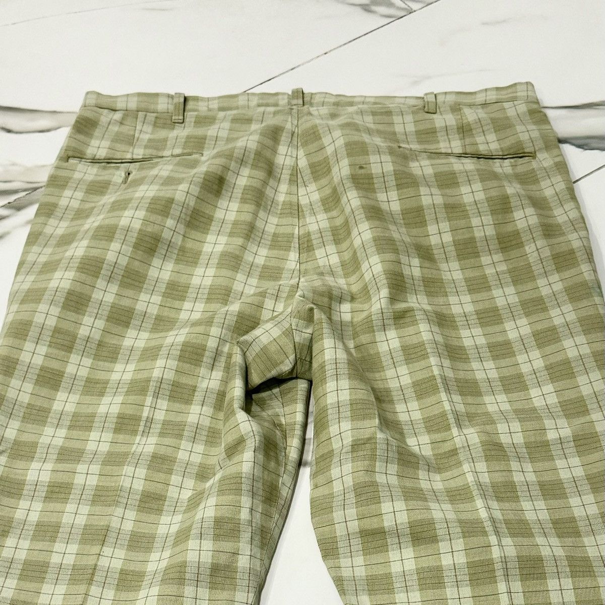 Vintage VINTAGE 70s LIGHT GREEN PLAID PANTS! Size US 34 / EU 50 - 7 Thumbnail
