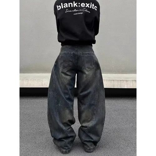 Japanese Brand × Jean Retro loose curved knife wide leg jeans Size US 32 / EU 48 - 4 Thumbnail