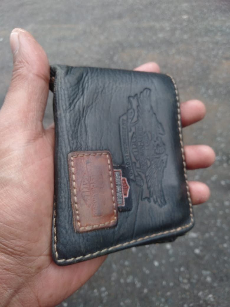 Harley Davidson × Leather × Vintage Vintage Harley Davidson Leather Wallet Size ONE SIZE - 4 Thumbnail