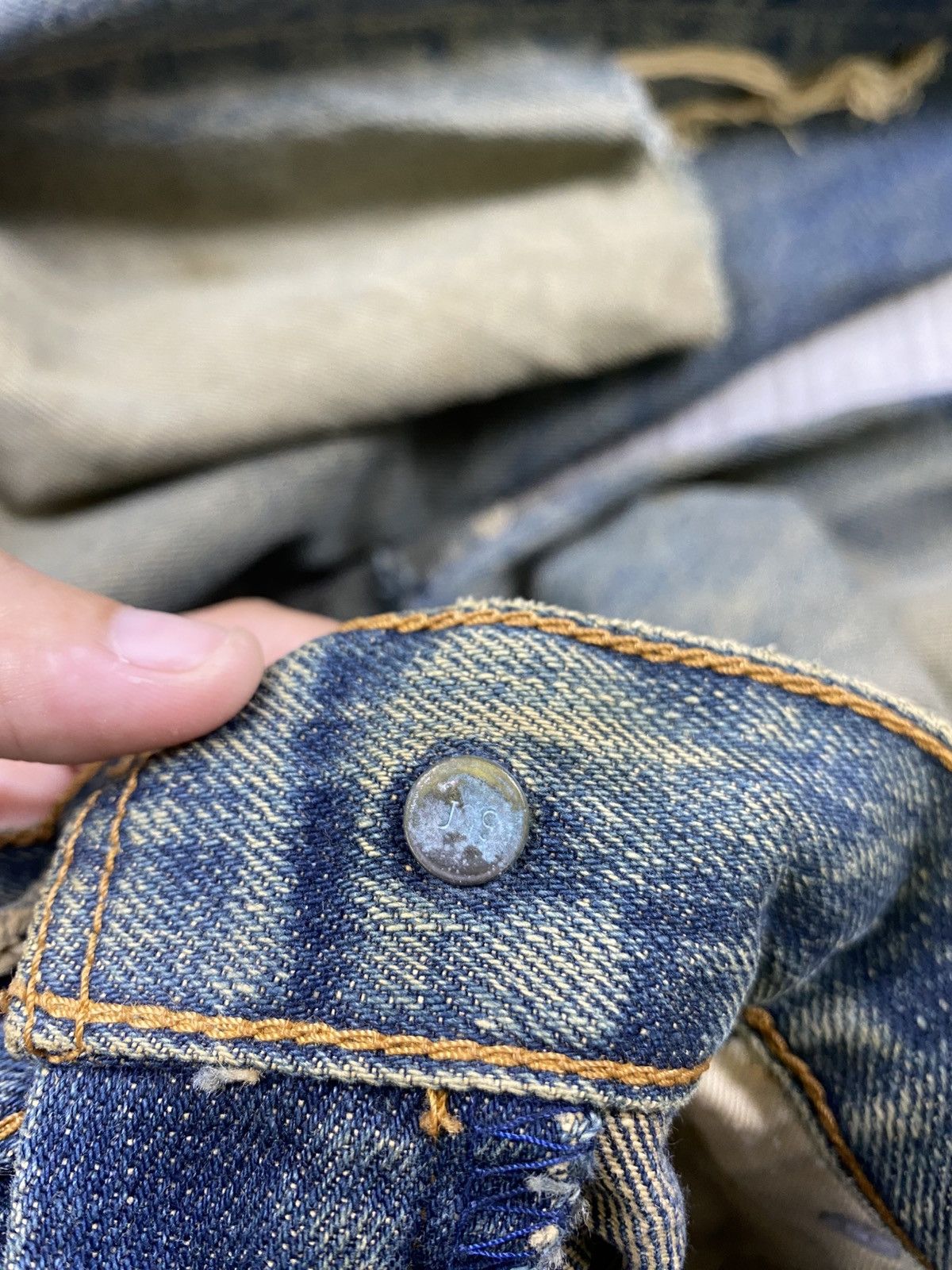 Levi's 🔥Vintage 90s Levi’s 503 Distressed Denim Mud Wash Jeans Size US 31 - 12 Thumbnail