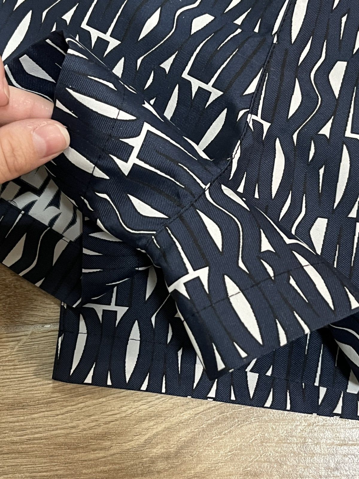 Dior Miss Dior Technical Monogram Taffeta Jacquard Navy Motif Size 25" / US 0 / IT 36 - 7 Thumbnail