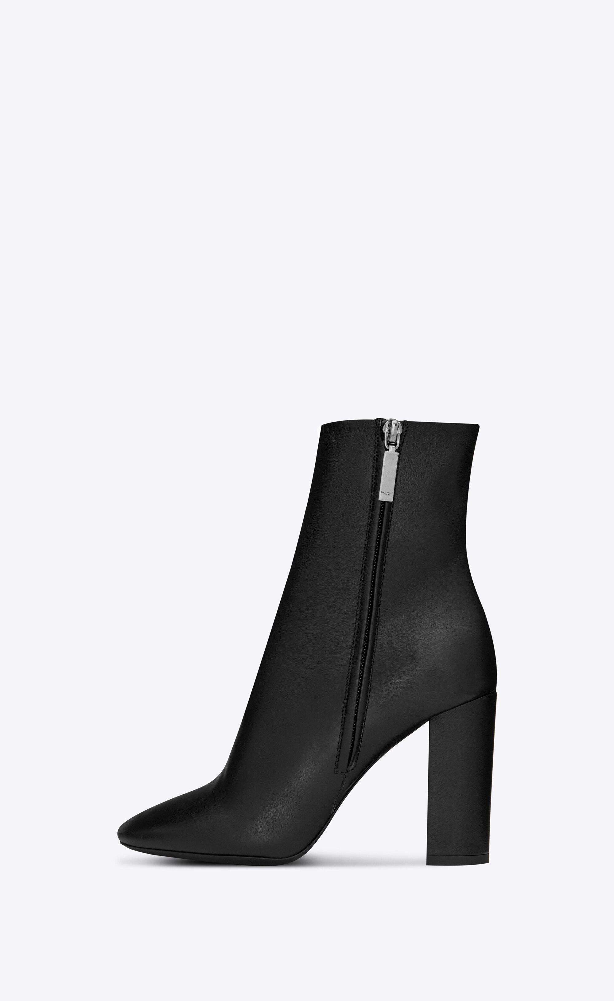 Saint Laurent Paris oc11z1125 Lou Ankle Boots in Leather in Black Size US 7 / IT 37 - 3 Thumbnail