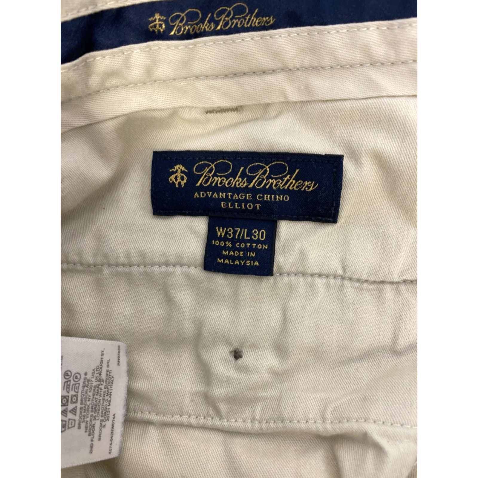 Brooks Brothers BROOKS BROTHERS Mens Elliot Fit Chino Pants Pleated 37W 30L Light Tan Size US 36 / EU 52 - 7 Thumbnail
