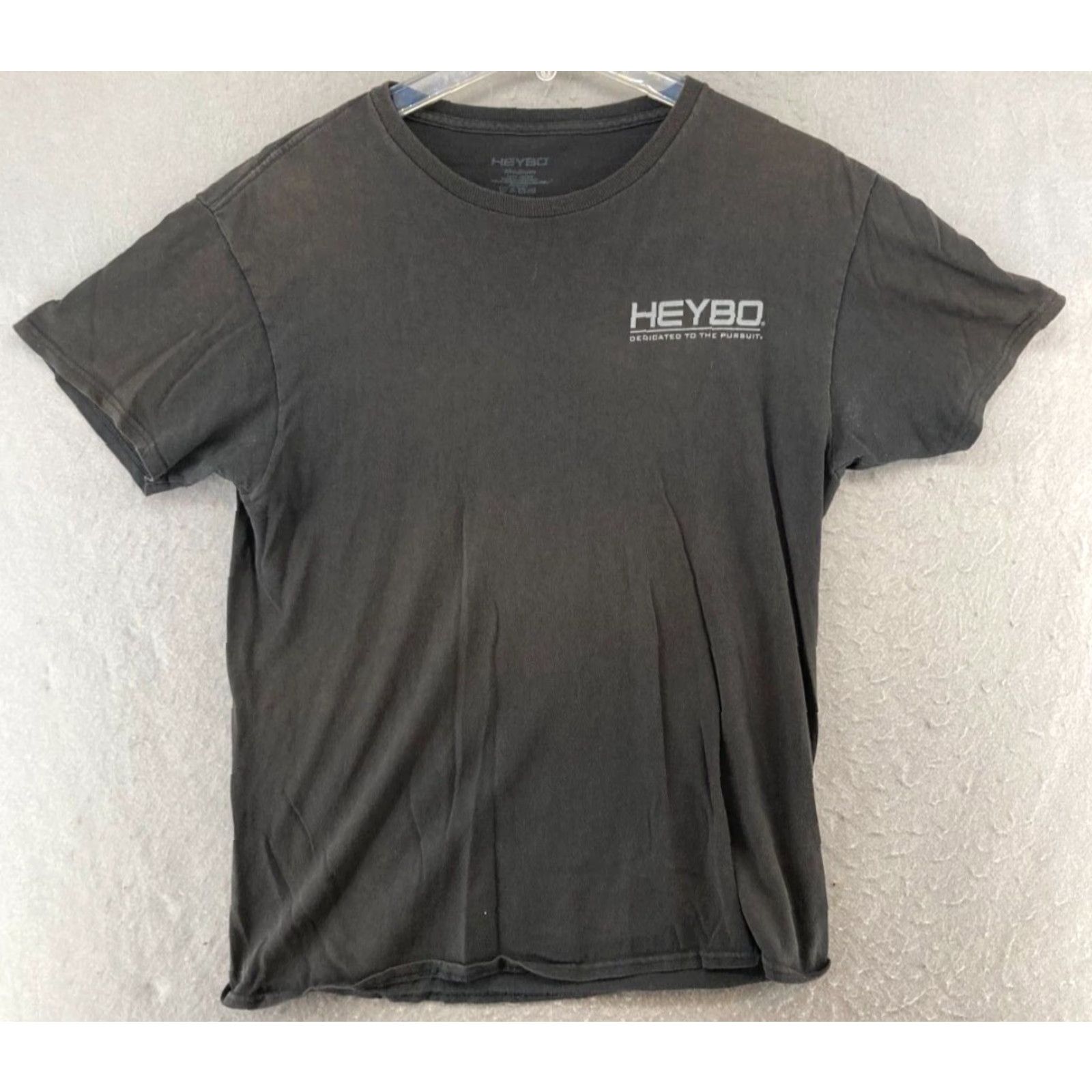 Vintage Heybo Men's Graphic T-Shirt Medium Black Dog Outdoor Crew Neck Short Sleeve Size US M / EU 48-50 / 2 - 2 Thumbnail