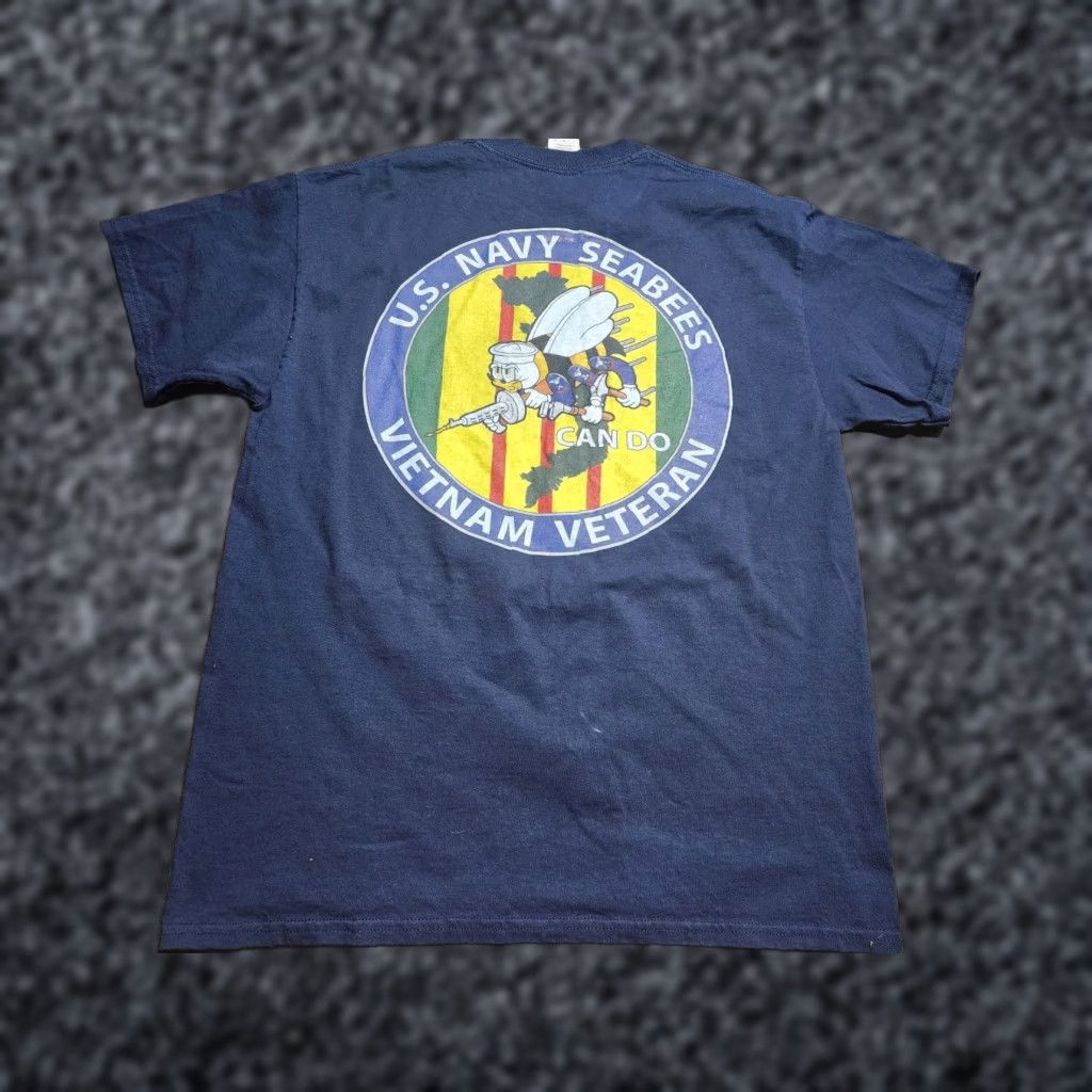 Doublet MENS L US Navy Seabirds Vietnam Veteran Double Sided T Shirt Size US L / EU 52-54 / 3 - 1 Thumbnail