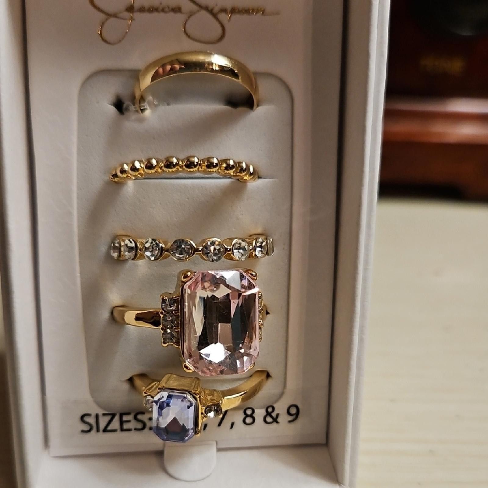 Other Elegant Gold and Pink Ring Set Size ONE SIZE - 1 Thumbnail