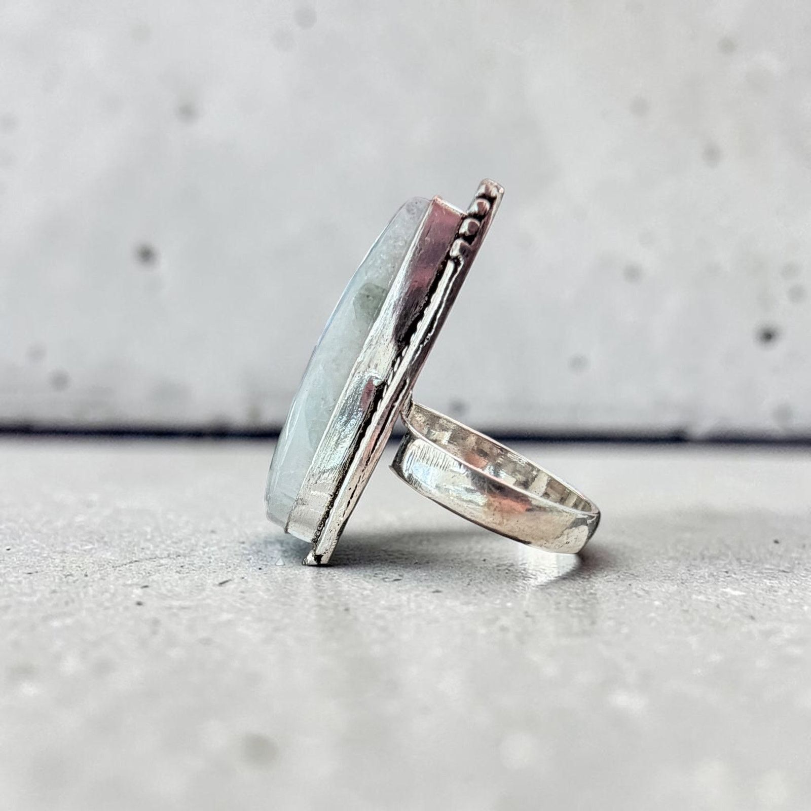 The Unbranded Brand Rainbow Moonstone 925 Silver Plated Ring Size 6 Size ONE SIZE - 7 Thumbnail