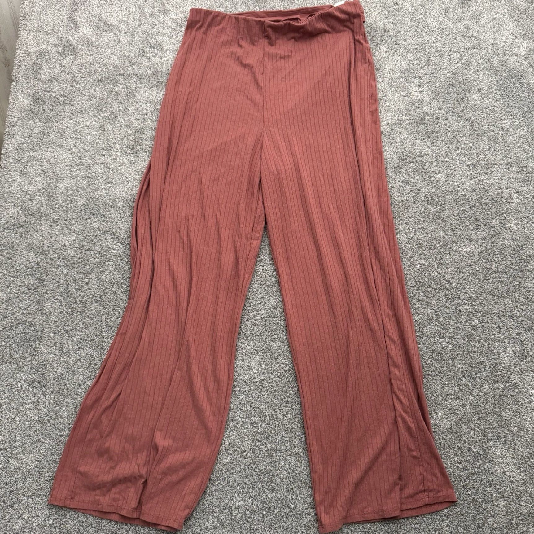 Vintage Juniors Plus 2XL Flowy Pants Belted Wide-Leg Boho Chic Pink Size 40" / US 18 - 2 Thumbnail