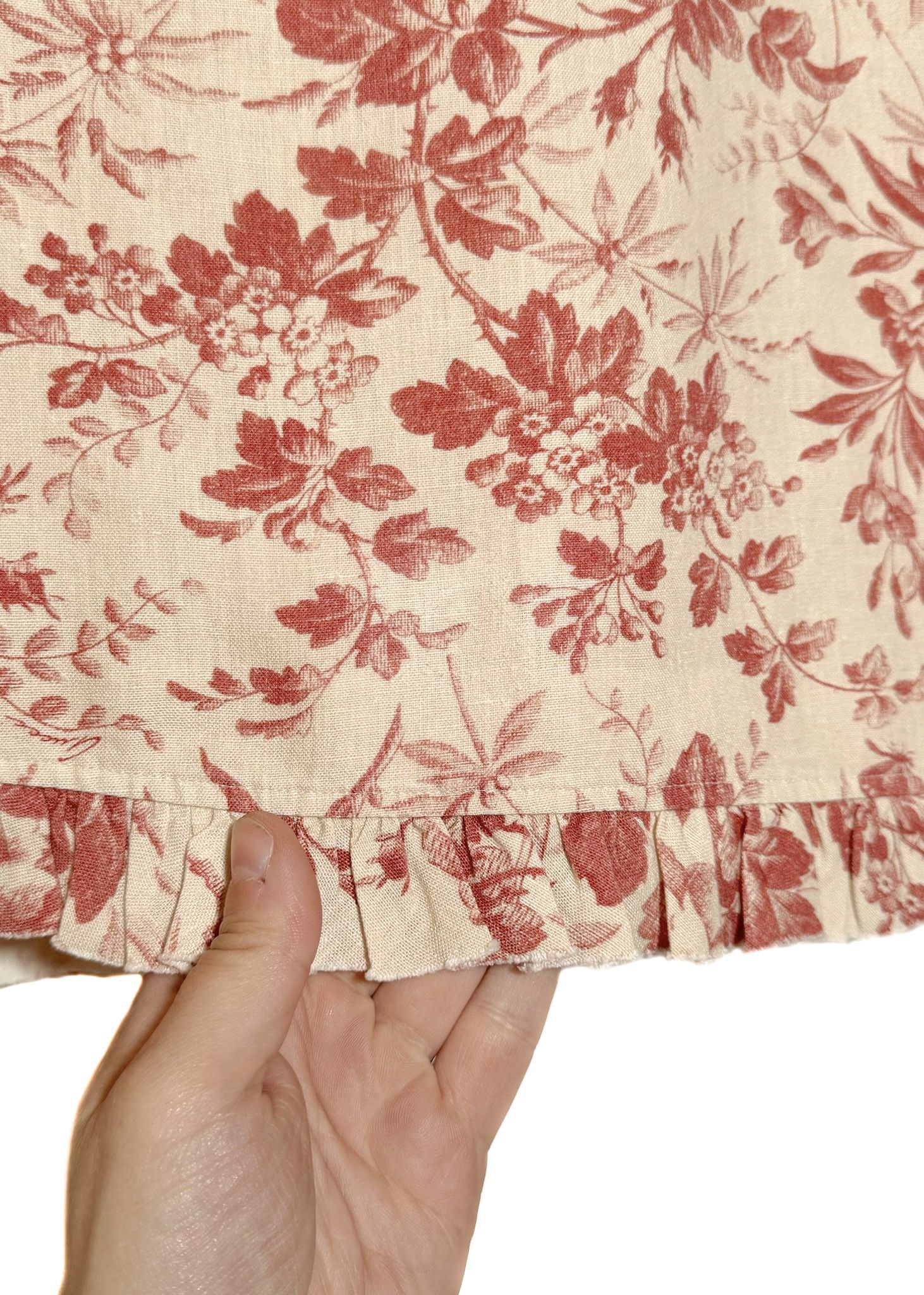 Gucci Gucci 2015 Floral Print Ivory Linen Sleeveless Dress Size M / US 6-8 / IT 42-44 - 5 Thumbnail