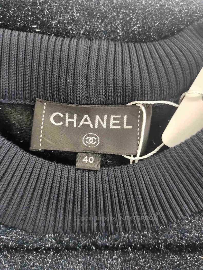 Chanel Chanel Embroidered letter starry sky silk sweatshirt Size S / US 4 / IT 40 - 3 Thumbnail