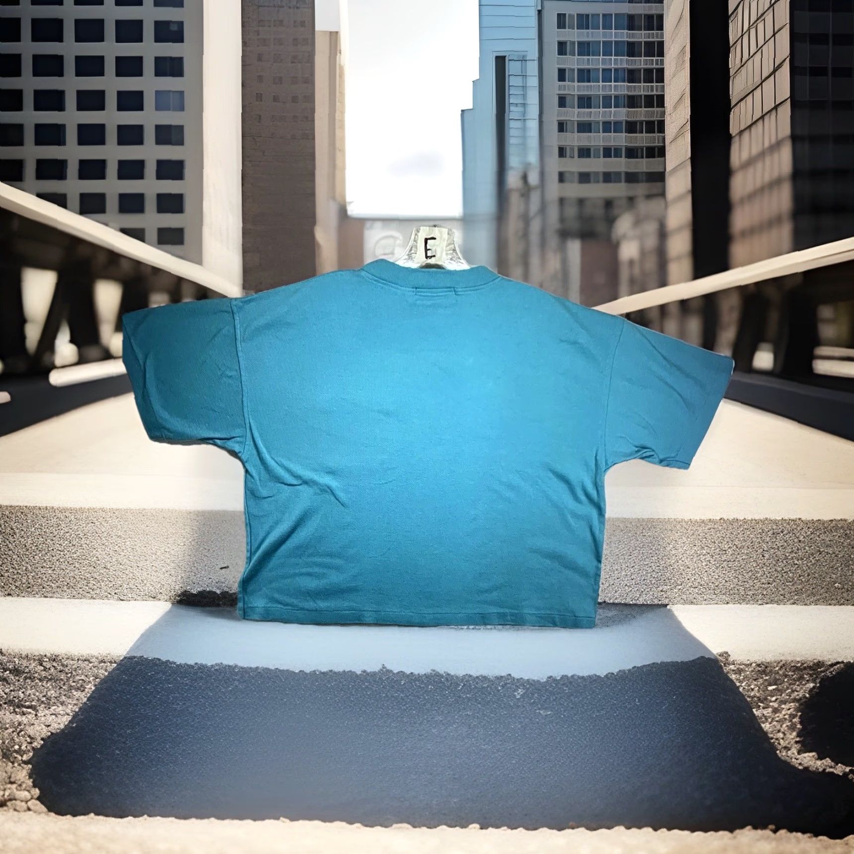 Vintage VINTAGE 90s Northern Isles Women’s T-Shirt Dressy Casual Short Sleeve Crew Neck Knit Icy Blue XL Girls Size L / US 10 / IT 46 - 2 Thumbnail