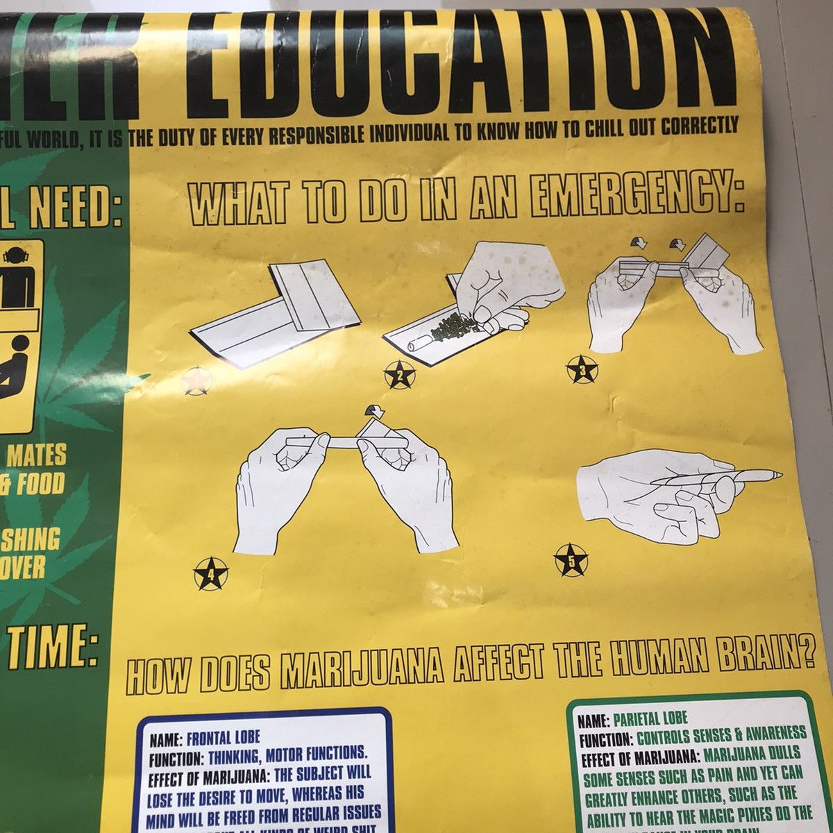 Hoodlamb × Hysteric Glamour Poster High Education Pot Weed Cannabis Marijuana made in Uk Size ONE SIZE - 4 Thumbnail