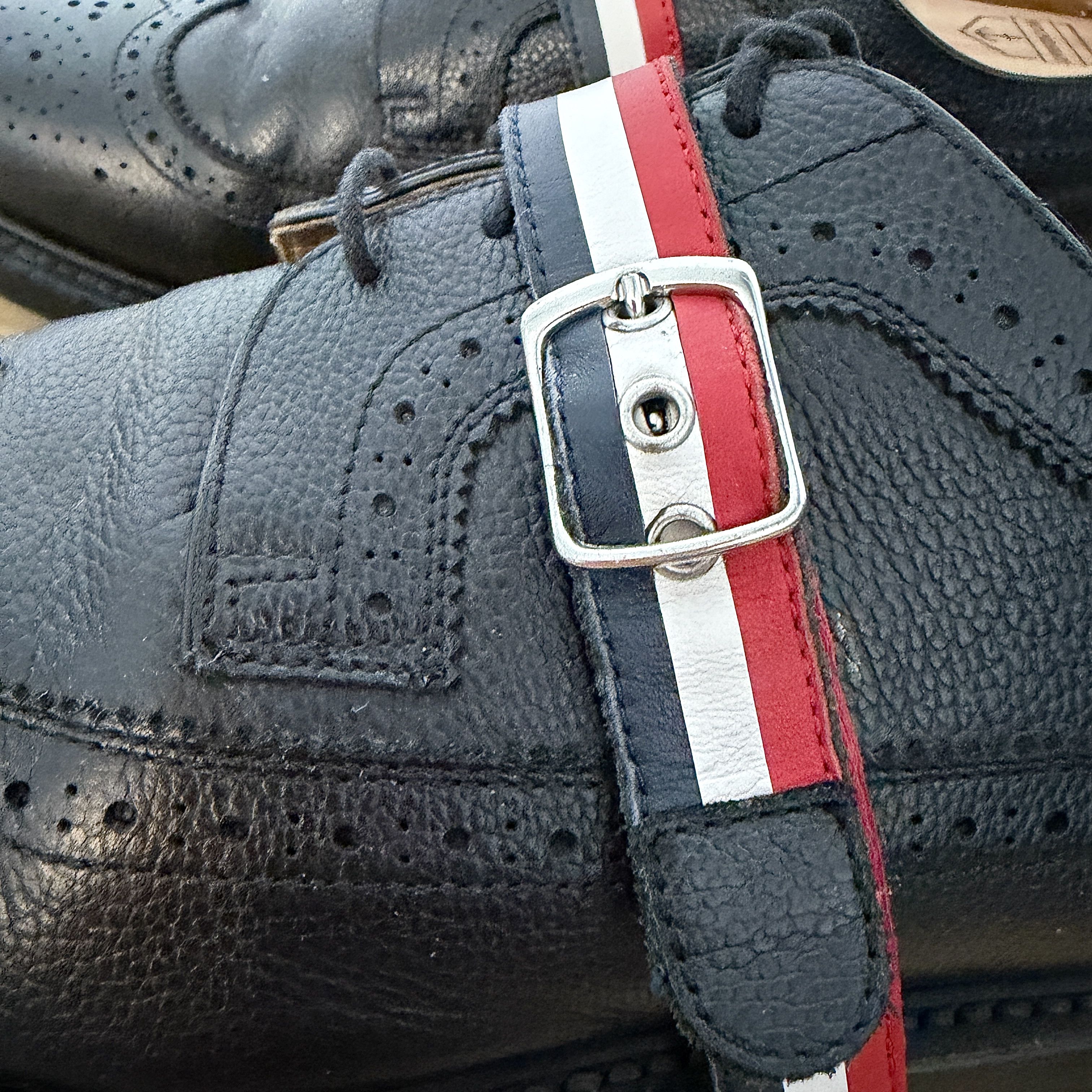 Thom Browne Rare Thom Browne Longwing Grosgrain Strap Leather Sz 12 Size US 12 / EU 45 - 8 Thumbnail