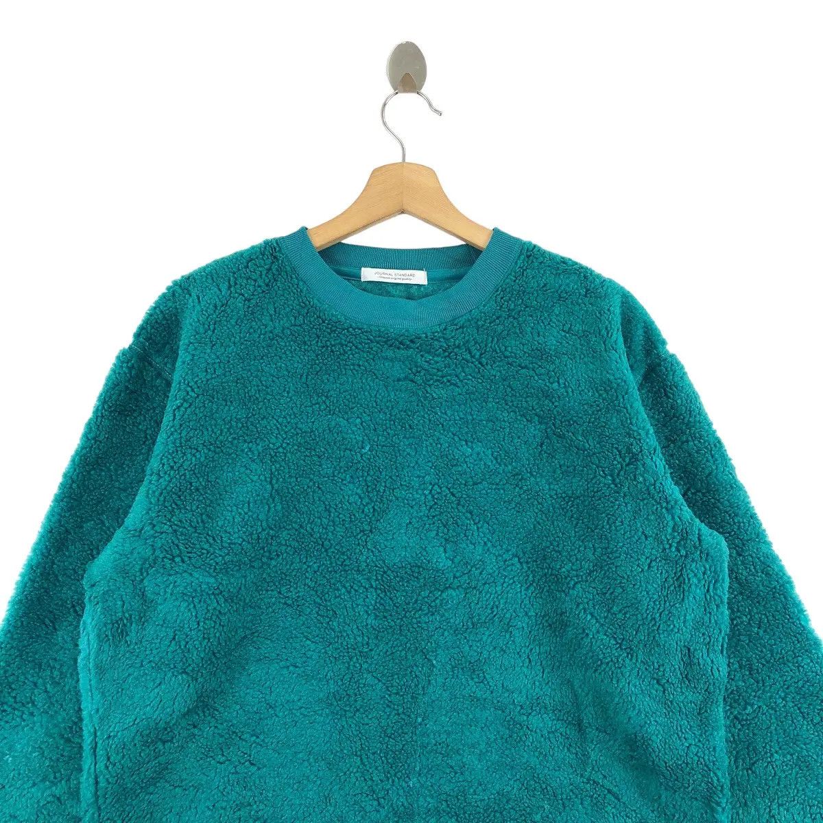 Journal Standard Vtg JOURNAL STANDARD JAPAN Sherpa Green Fleece Sweater Size S / US 4 / IT 40 - 6 Thumbnail