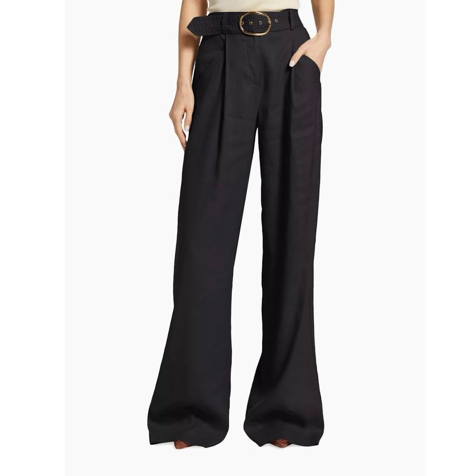 Veronica Beard Veronica beard Rimini Belted Wide-Leg Pants size 8 Size 30" / US 8 / IT 44 - 1 Thumbnail