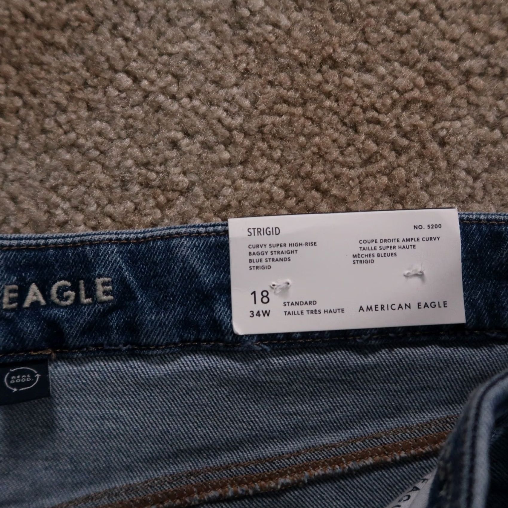 American Eagle Outfitters American Eagle Outfitters Jeans Women 18 Wide-Leg Blue Denim 31in Inseam Vintage No Rise High 36 Waist 5-Pocket Regular Denim Shirt Size 40" / US 18 - 4 Thumbnail