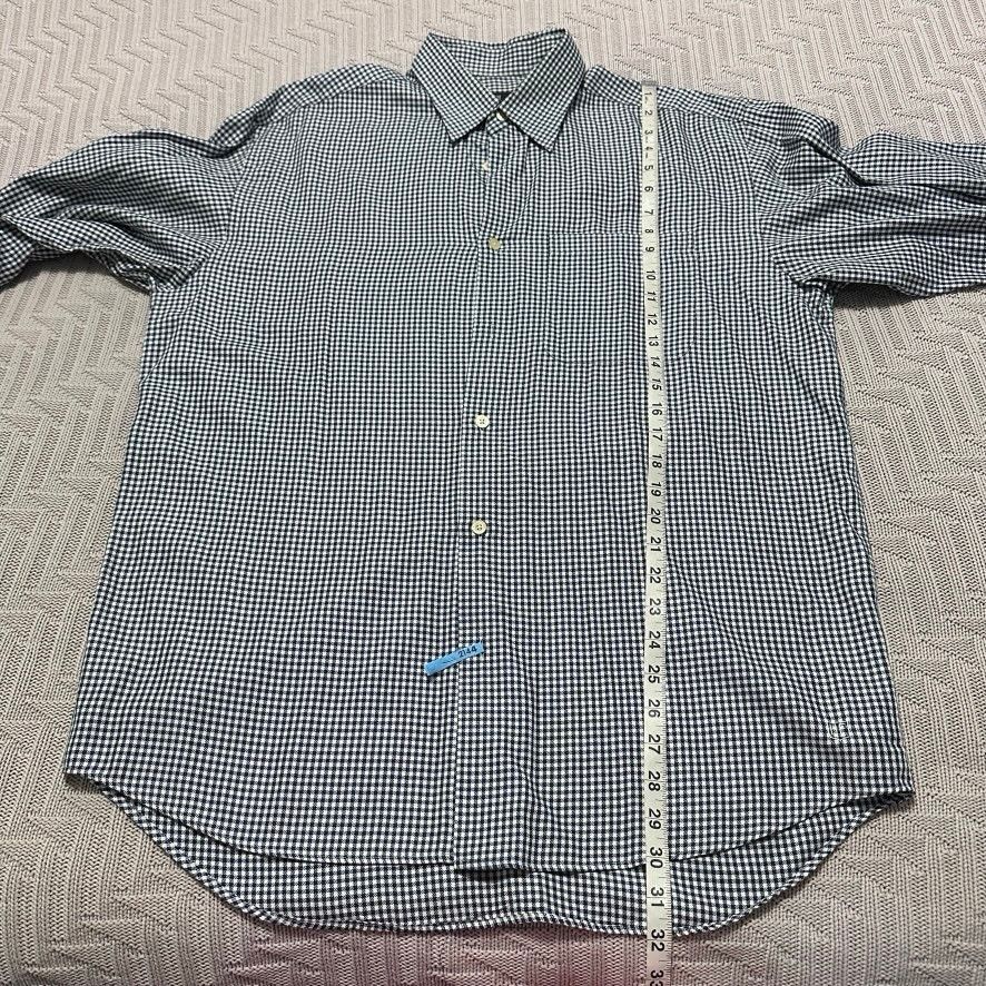 Hickey Freeman Hickey Freeman navy houndstooth plaid button down Size US M / EU 48-50 / 2 - 8 Thumbnail