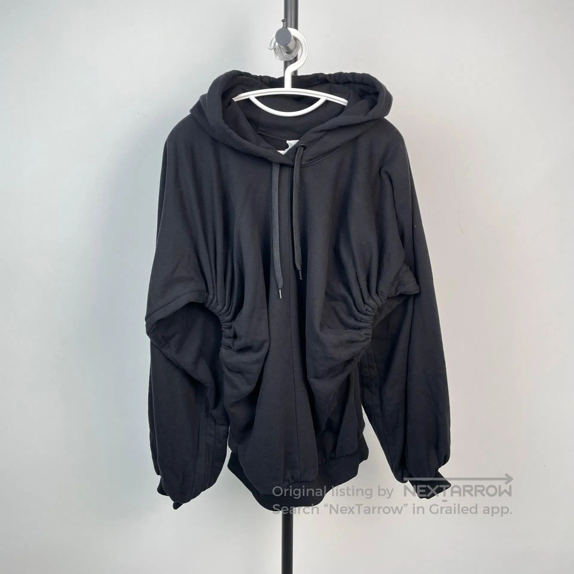 Burberry Burberry Black Irregular Drawstring Hoodie| Size US L / EU 52-54 / 3 - 1 Thumbnail