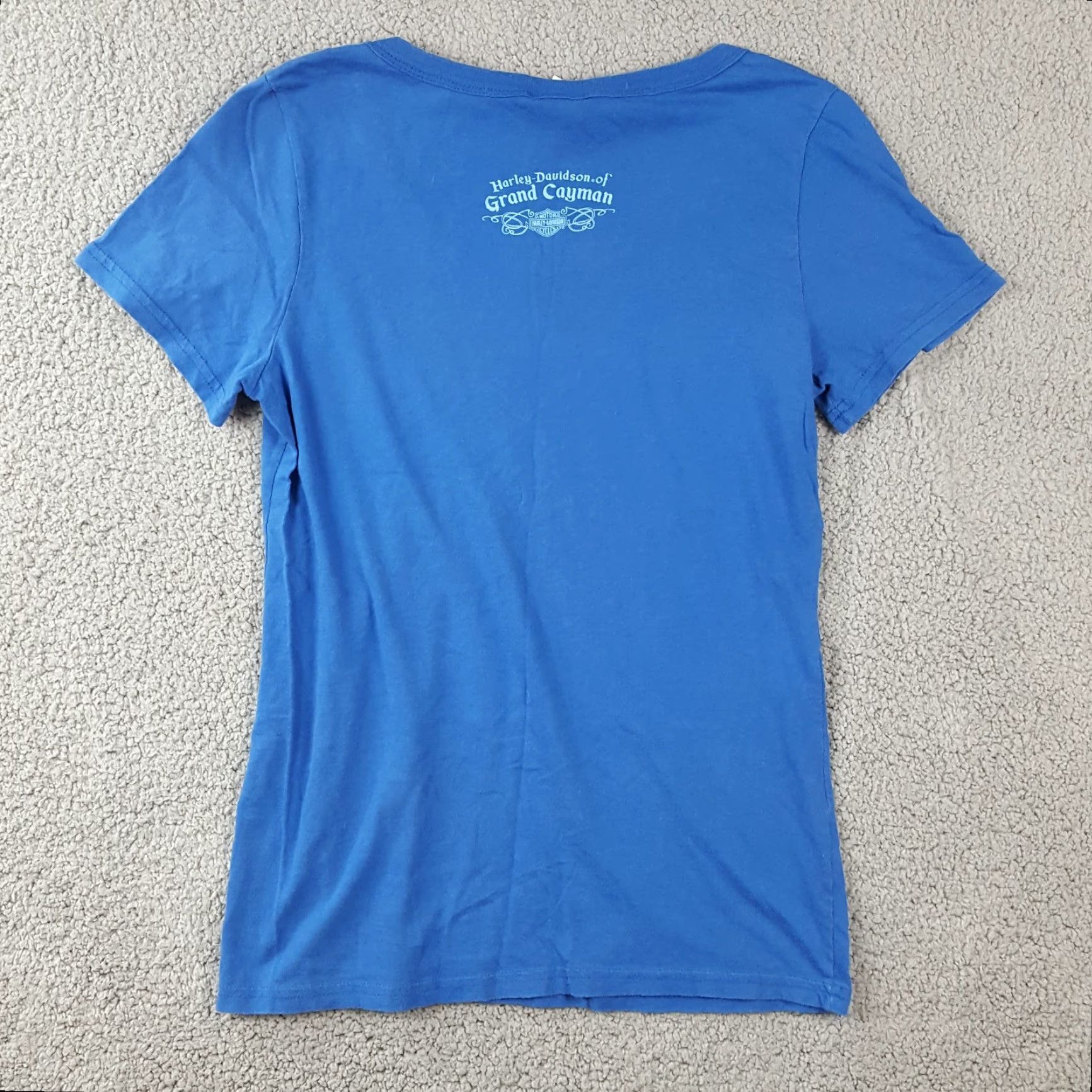 Harley Davidson VINTAGE Harley-Davidson Rhinestone Motorcycles Women's T-Shirt L Blue Casual Short Sleeve 90s Biker Retro Size L / US 10 / IT 46 - 5 Thumbnail