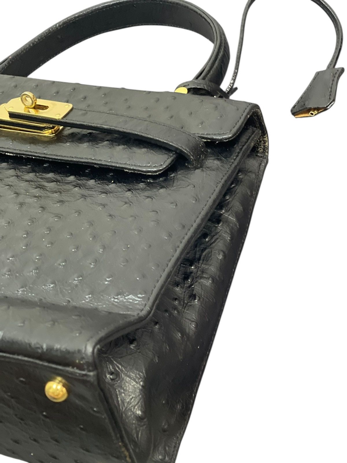 If Six Was Nine Kelly Bag Vtg Des Rossa Ostritch Leather Hermes margiela Size ONE SIZE - 9 Thumbnail